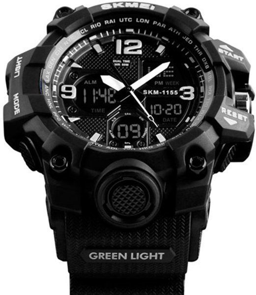 Годинник наручний чоловічий SKMEI 1155BBK (Black)