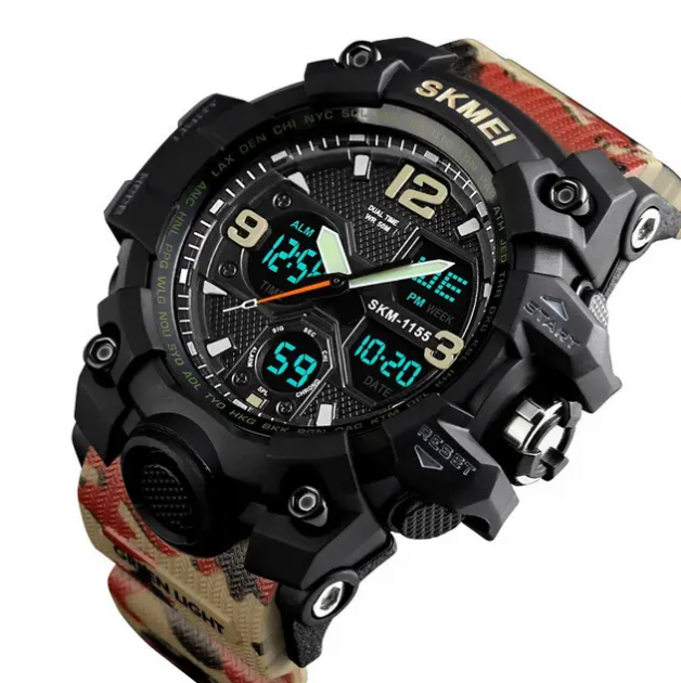 Годинник наручний чоловічий SKMEI 1155 Red Camo