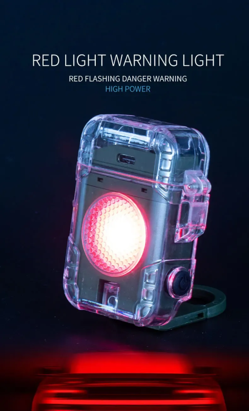Акумуляторний LED-ліхтарик D52-2-COB з запальничкою (Чорний)