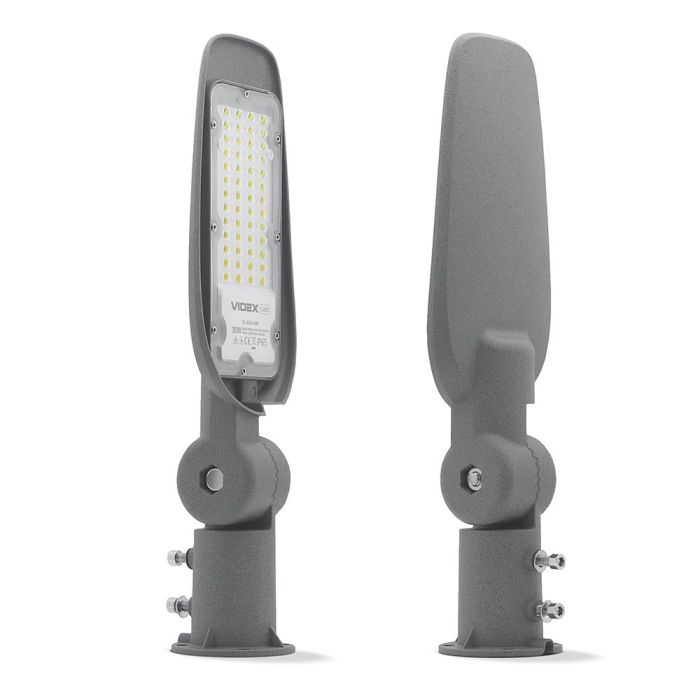 LED вуличний ліхтар VIDEX (поворотний) 30W 5000K Сірий