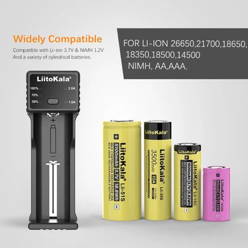 Зарядний пристрій LiitoKala Lii-100C, 1x18650/26650/18350/14500/AA/AAA