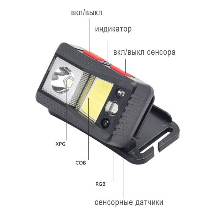 Ліхтарик налобний XBL SL09-1L2+COB+LED