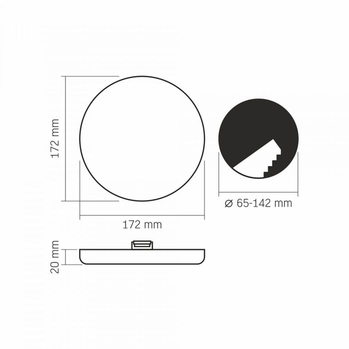 LED світильник безрамковий круглий VIDEX VLE-DLFR-244 24W 4000K 220V