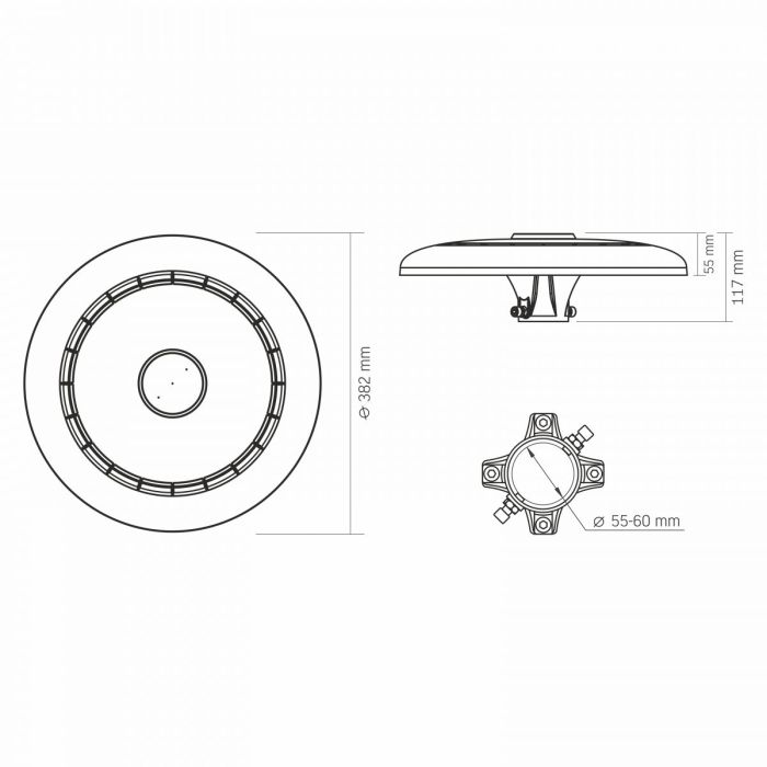 LED світильник парковий VIDEX SLP01 IP65 120W 16800Lm 3000/5000/6500K 220V