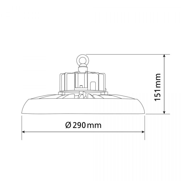 LED світильник висотний ХайБей VIDEX 150W 5000K 27000Lm Чорний