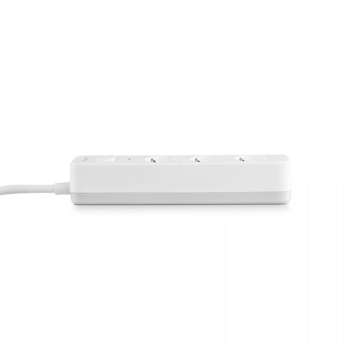 Мережевий подовжувач VIDEX ONCORD з/з 3п 3м (3x1.5мм) з кнопкою White