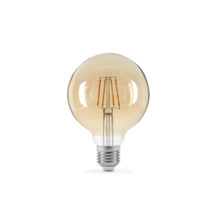 LED лампа TITANUM Filament G95 6W E27 2200K бронза