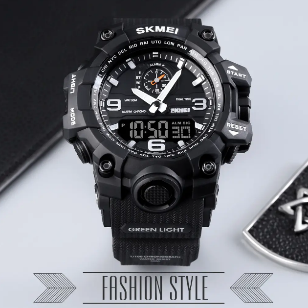 Чоловічий наручний годинник Skmei 1586 Black