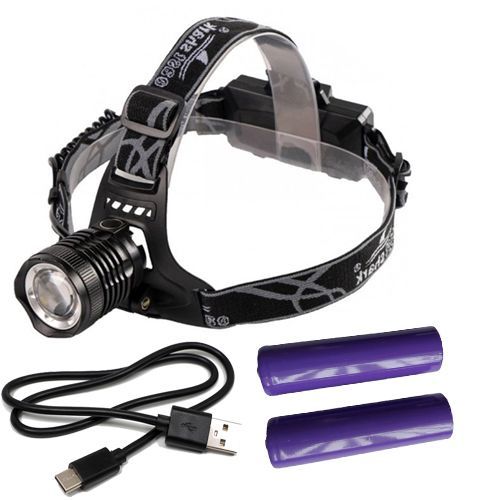 Ліхтар налобний PLD-8055-2PM10-2TG (WHITE+UV)