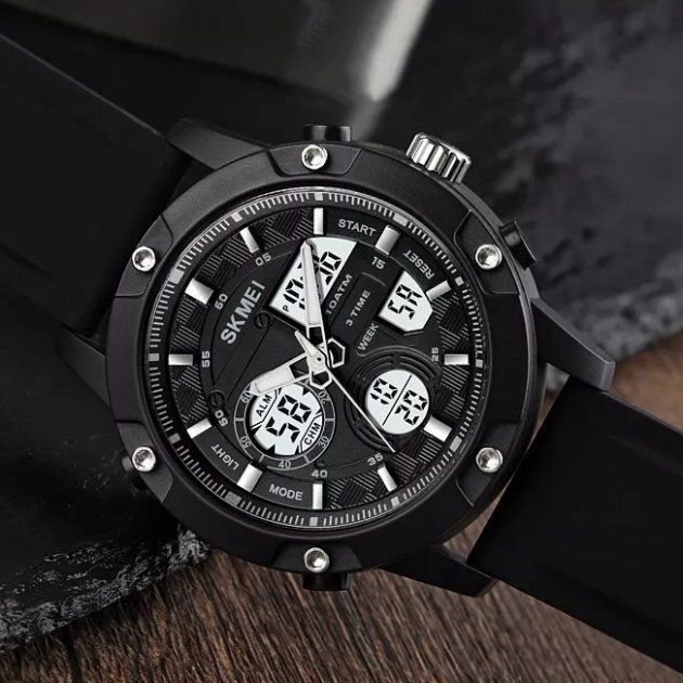 Годинник наручний чоловічий SKMEI 1757 (Black-White)