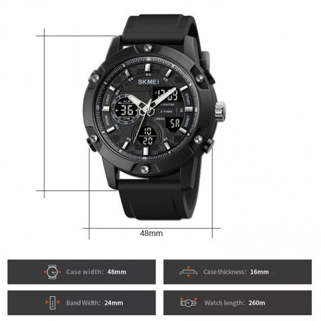 Годинник наручний чоловічий SKMEI 1757 (Black)