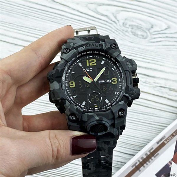 Годинник наручний чоловічий SKMEI 1155 Gray Camo