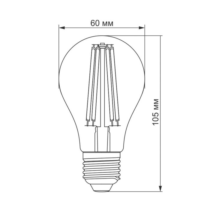 LED лампа TITANUM Filament A60 7W E27 4100K