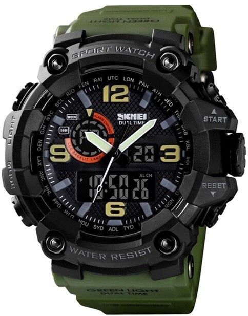 Чоловічий годинник Skmei 1520AG Army Green