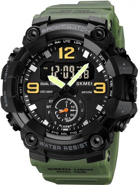 Чоловічий годинник Skmei 1965AG Army Green