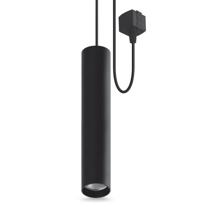 LED світильник підвісний трековий VIDEX 10W 4100K чорний