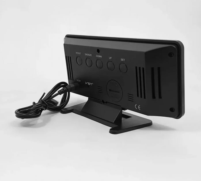Настольные LED часы - будильник с термометром и гигрометром VST-888Y-4