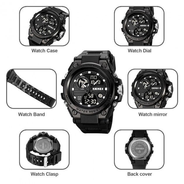Чоловічий годинник Skmei 2031BK Black