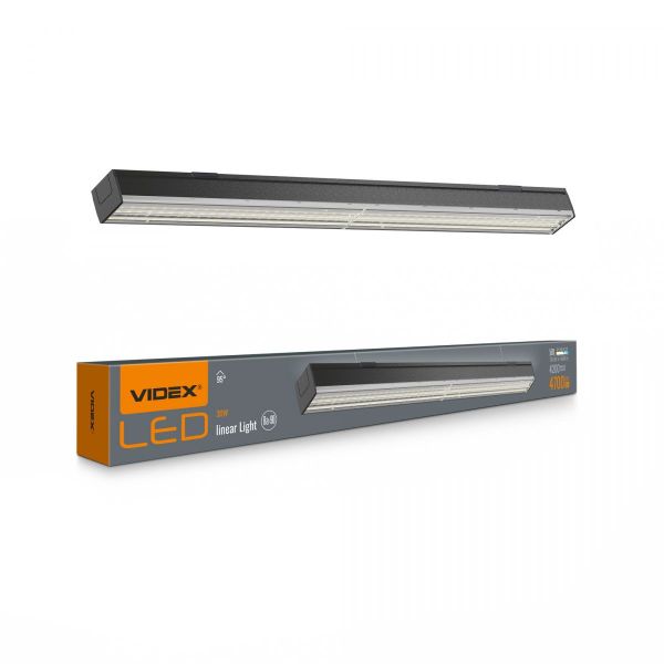 LED світильник лінійний VIDEX BN03 30W 0.6М 5000K 220V Black