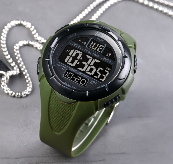 Чоловічий наручний годинник Skmei 1656 Green