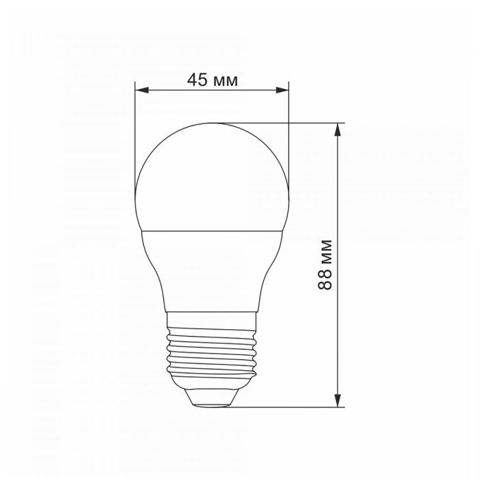 LED лампа VIDEX G45h 4.9W E27 4100K