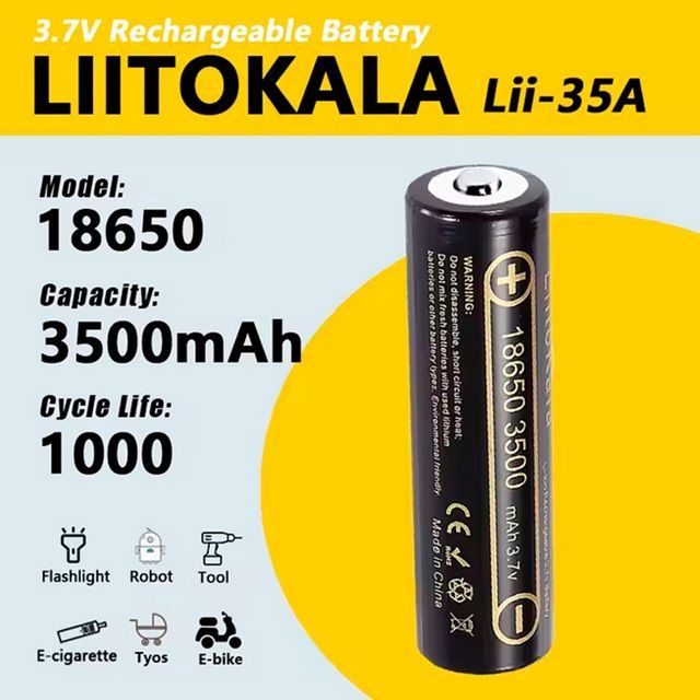 Акумулятор 18650 LiitoKala 35A-JT 3500mAh