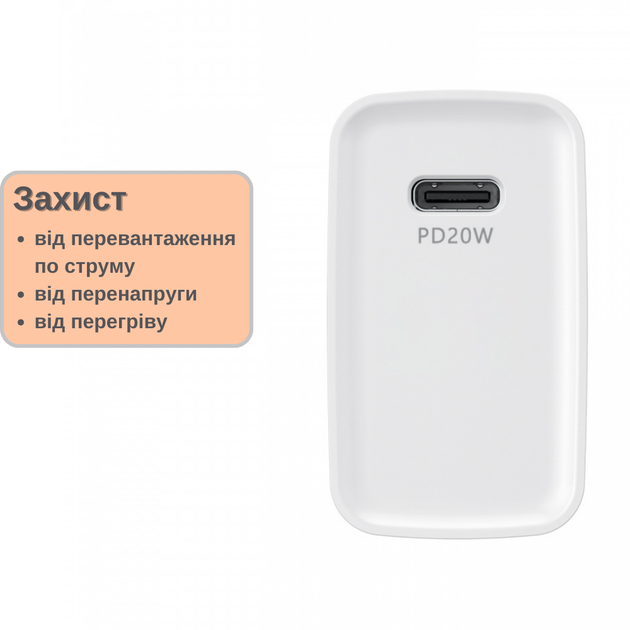 Зарядний пристрій HAVIT HV-UC110 20W USB-C