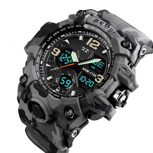Годинник наручний чоловічий SKMEI 1155 Gray Camo