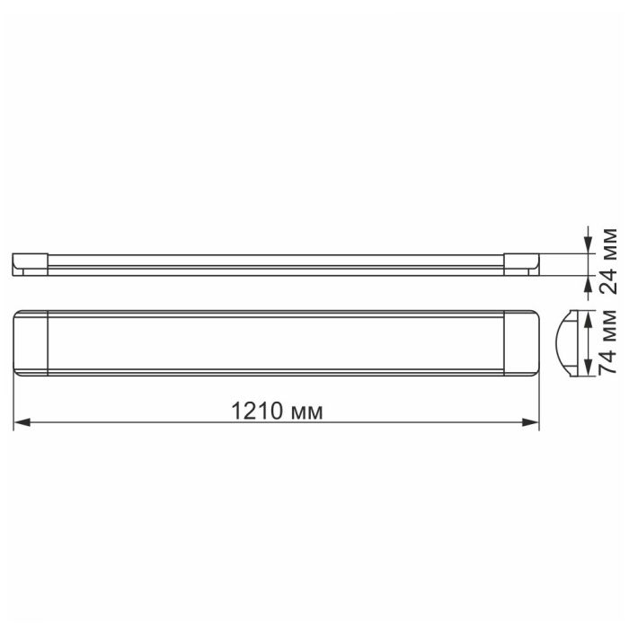 LED світильник лінійний VIDEX 36W 1,2М 4100K