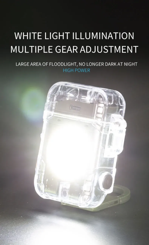 Акумуляторний LED-ліхтарик D52-2-COB з запальничкою (Чорний)