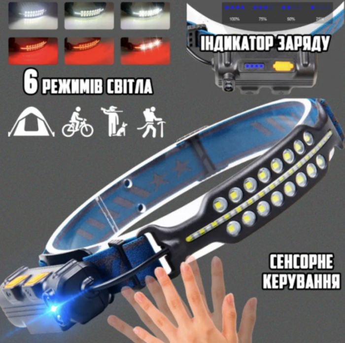Фонарик налобный Bailong BL-W690-2