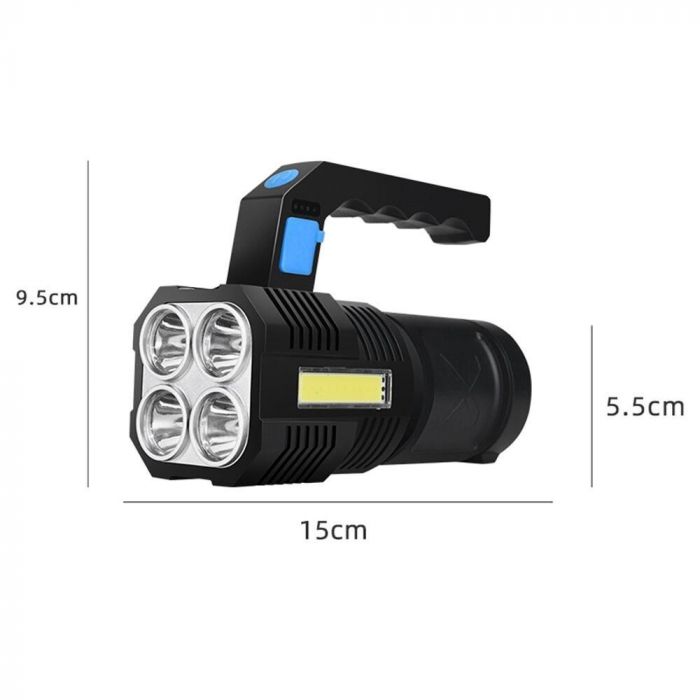 Ліхтарик переносний Bailong BL-X510-4LED+COB
