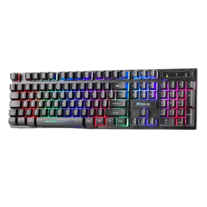 Мембранна ігрова клавіатура дротова XTRIKE ME KB-280 RGB Black