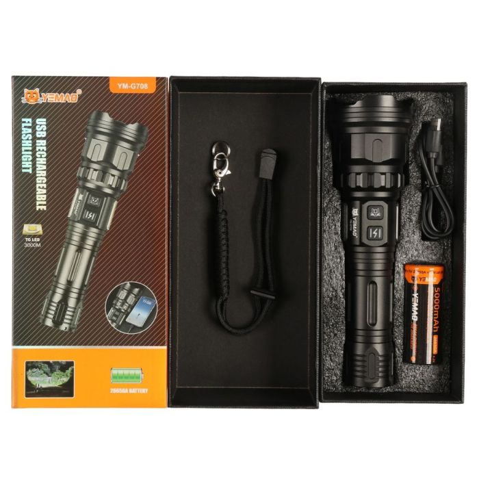 Портативний світлодіодний ліхтарик YEMAO YM-G708 1300Lm 6500K