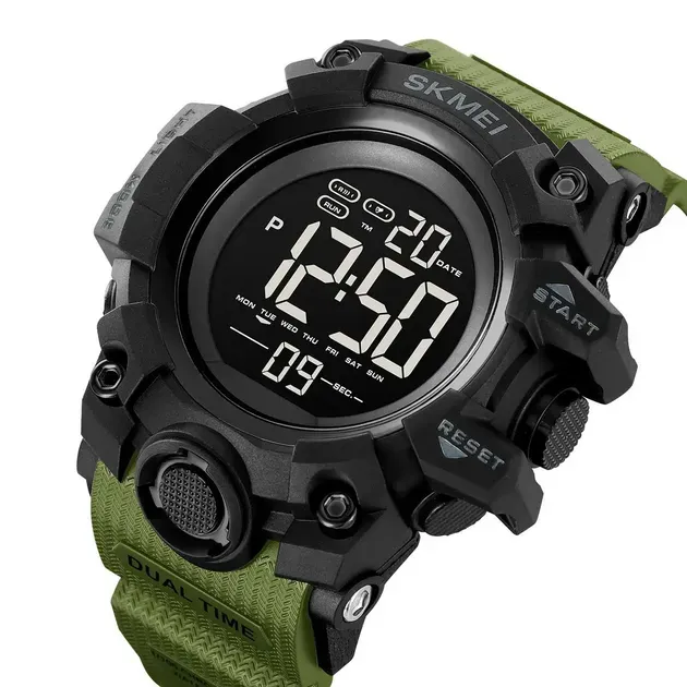 Чоловічий наручний годинник Skmei 2140AG hamlet (Army Green)