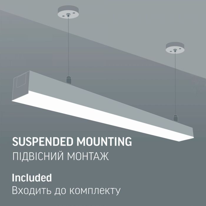 LED світильник лінійний VIDEX BN03 50W 1.2М 5000K 220V Black
