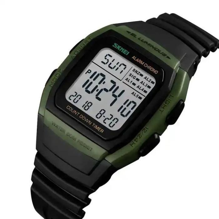 Чоловічий наручний годинник SKMEI 1278AG ARMY GREEN