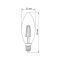 LED лампа TITANUM Filament C37 4W E14 2200K бронза