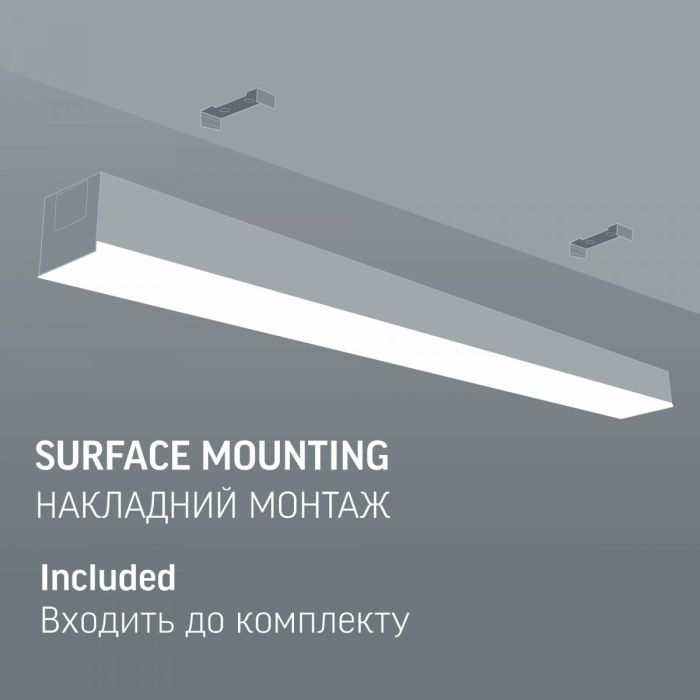 LED світильник лінійний VIDEX BN03 30W 0.6М 5000K 220V Black
