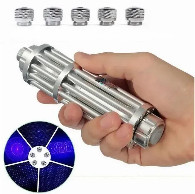 Потужний лазер синій LASER B017 (445nm, 50000mW) 2x16340