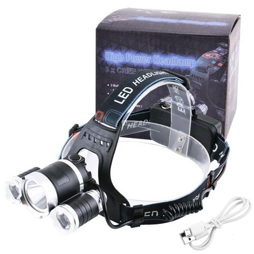 Фонарик налобный Bailong Police RJ-3000-T6-USB