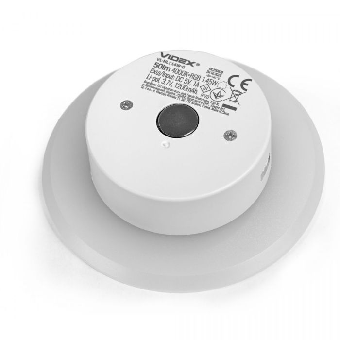 LED Світильник акумуляторний з датчиком руху VIDEX VL-NL114W-G