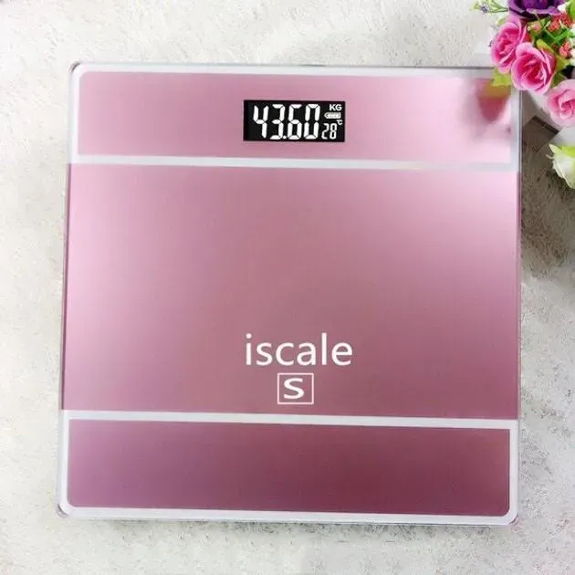 Ваги для підлоги 2017D ISCALE,180кг (0,1кг), температура Pink