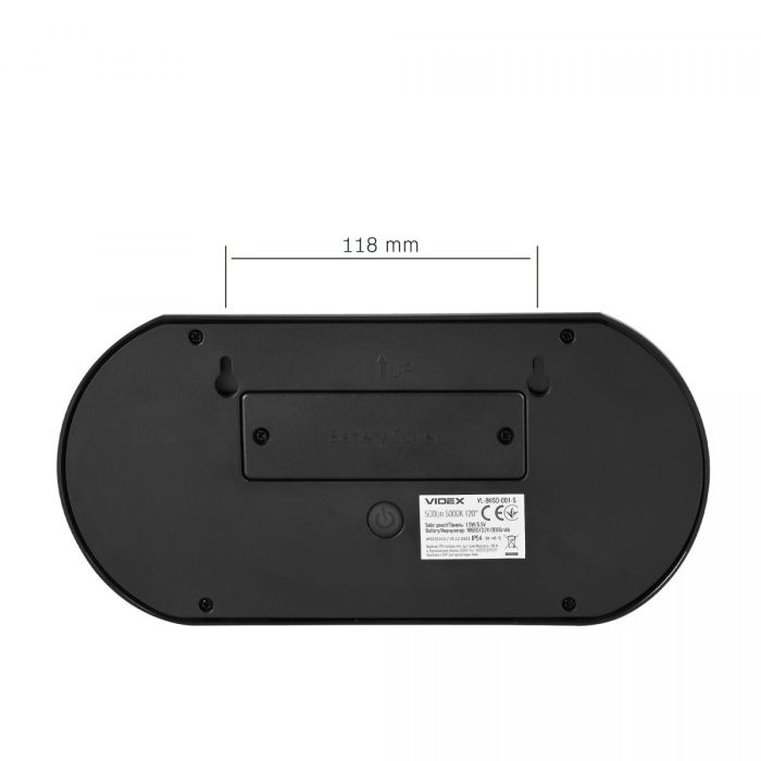 LED світильник автономний настінний IP54 VIDEX VL-BHSO-001-S 500Lm 5000K