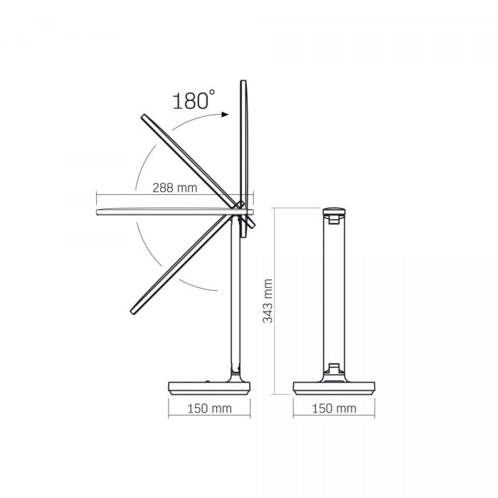 LED лампа настiльна з акумулятором VIDEX VL-TF16W 5W 1800-5000K