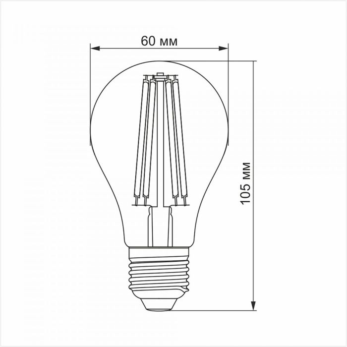 LED лампа VIDEX Filament A60F 10W E27 4100K