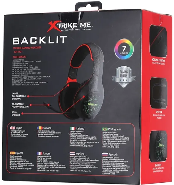 Ігрові навушники з мікрофоном XTRIKE ME GH-710 USB + 3.5мм