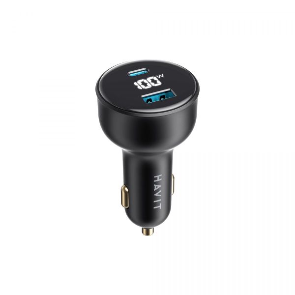 Автомобільний зарядний пристрій HAVIT HV-CC100W 100W USB+USB-C
