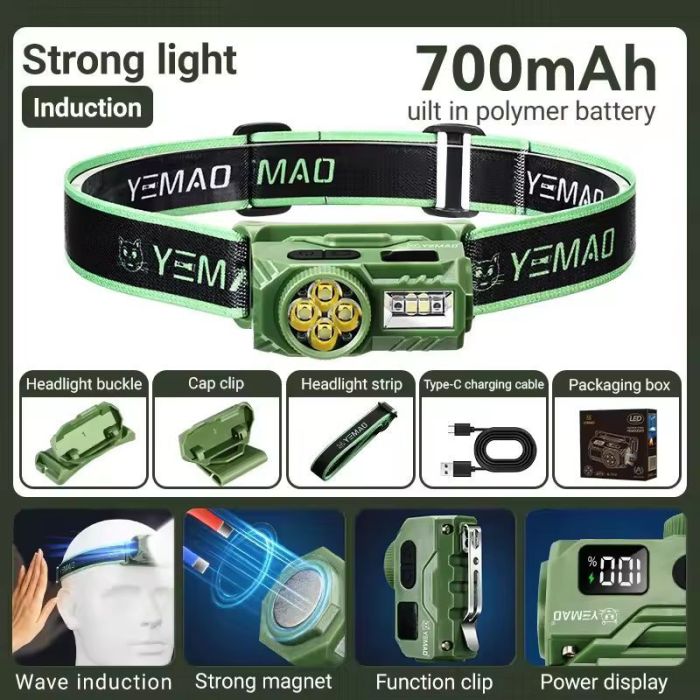 Налобний світлодіодний ліхтарик YEMAO YM-T614