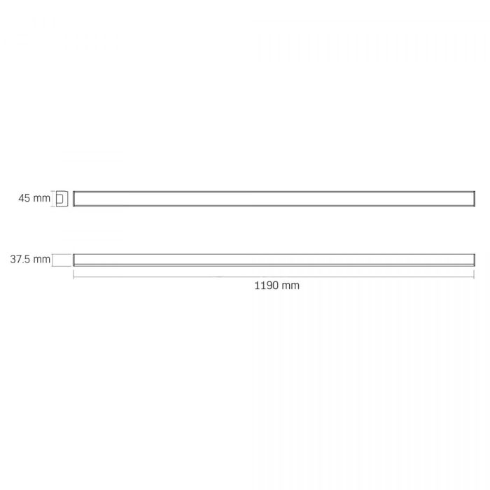 LED світильник лінійний VIDEX BN03 50W 1.2М 5000K 220V Black